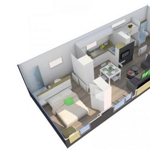 Stacaravan 6 personen - Loisir Prestige Taos 40m² 3bed