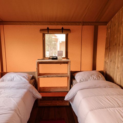 Safaritent 6 personen - Rivierlodge 49m², 6pl-3ch