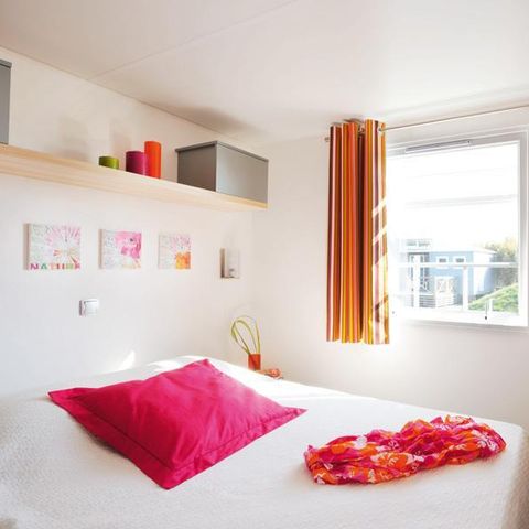 Stacaravan 4 personen - Comfort 27m² 2 kamers inclusief halfoverdekt terras 18m² + TV