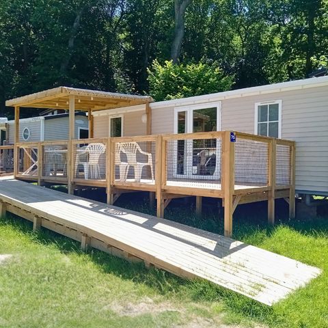 Stacaravan 4 personen - PMR Confort 27m² 2 kamers + TV + terras