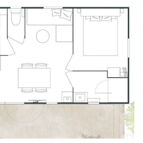 Stacaravan 7 personen - Evasion+ 2 kamers 28m² (28m²)