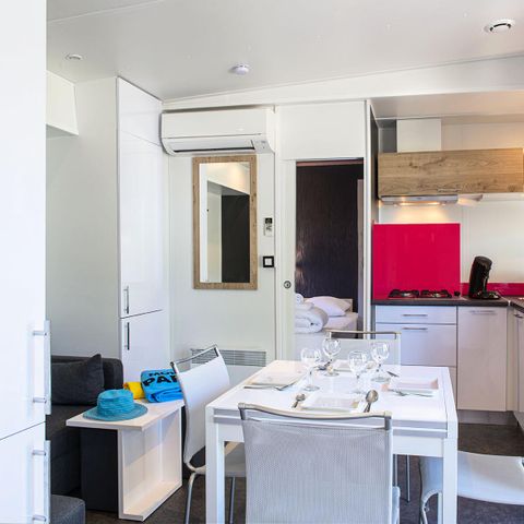 Stacaravan 6 personen - VIP Cottage 4 kamers 6 personen Airconditioning + TV