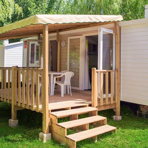 Stacaravan 6 personen - Evo 2bed 4/6pers Half overdekt terras zonder Clim TV