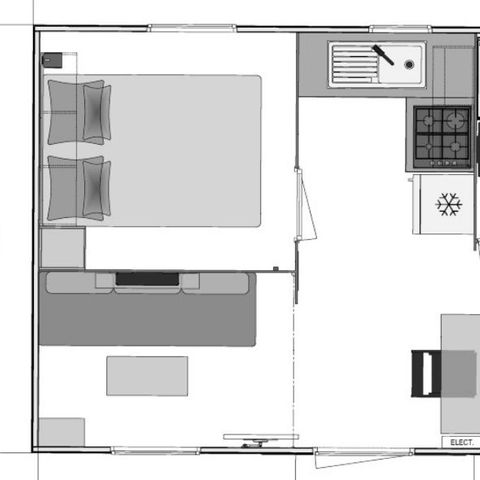 Stacaravan 4 personen - Cocoon voor 4 personen 1 slaapkamer 18m² (1 slaapkamer)
