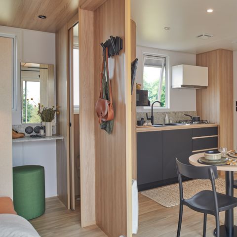 Stacaravan 3 personen - Sunêlia Luxe Taos Spa 1bed. 2 pers - 19m2 - Exotische pergola