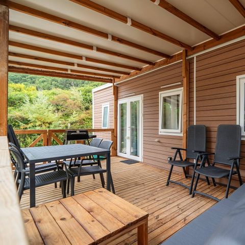 Stacaravan 6 personen - Mobile-home | Premium | 3 slaapkamers | 6 pers. | Lounge terras | 1 badkamer | Airconditioning