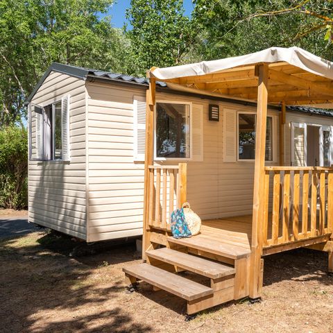Stacaravan 4 personen - Comfort | 2 Slaapkamers | 4 Pers | Overdekt Terras | Airconditioning