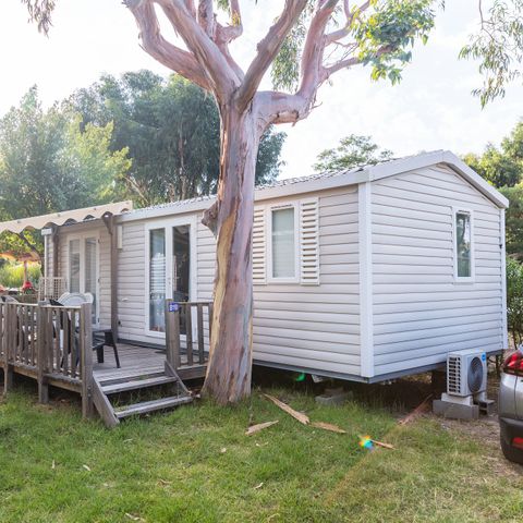 Stacaravan 6 personen - Comfort XL | 2 slaapkamers | 4/6 Pers | Verhoogd terras | Airconditioning