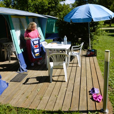 Glampingtent 6 personen -  Bungalowtent 25m² - 2 kamers - zonder sanitair 4/6 pers