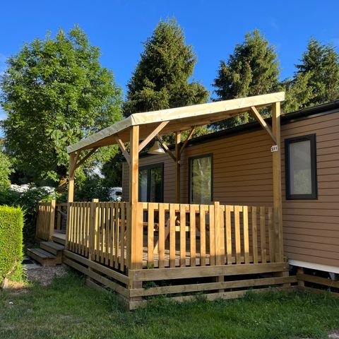 Bungalow 5 personen - Eik 28 m² met halfoverdekt houten terras