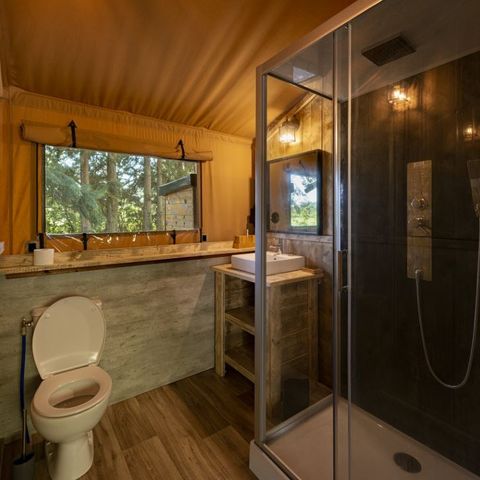 Glampingtent 5 personen - Luxe Lodge 4/5 personen in zone L