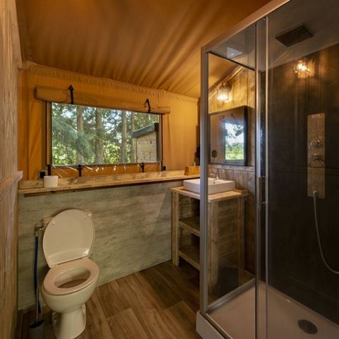 Glampingtent 7 personen - Luxe Lodge 6/7 personen (2 slaapkamers)