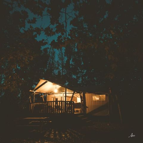 Glampingtent 7 personen - Luxe Lodge 6/7 personen (2 slaapkamers)