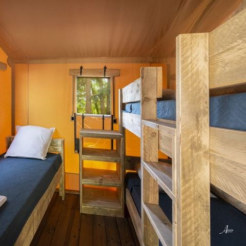 Glampingtent 7 personen - Luxe Lodge 6/7 personen (2 slaapkamers)