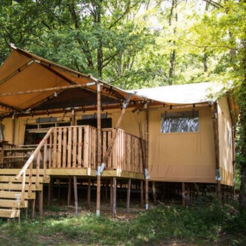 Glampingtent 5 personen - Luxe Lodge 4/5 personen in zone M