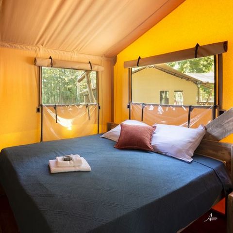 Glampingtent 5 personen - Luxe Lodge 4/5 personen in zone M