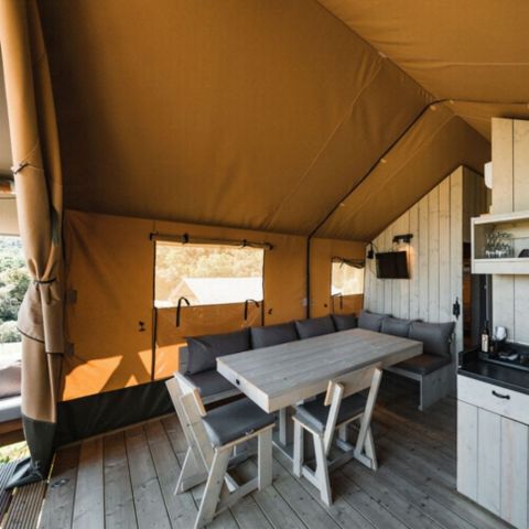 Safaritent 4 personen - Woodlodge 4 slaapplaatsen (2 slaapkamers)