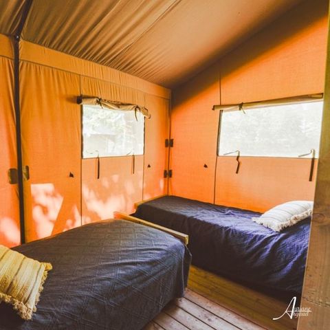 Safaritent 4 personen - Woodlodge 4 slaapplaatsen (2 slaapkamers)