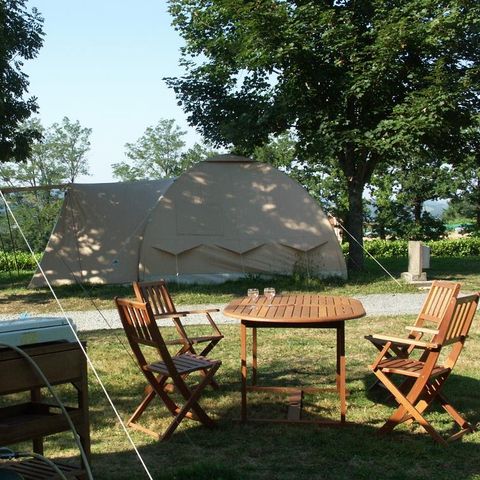 Safaritent 4 personen - Grote Karsten luxe tent - zonder sanitair