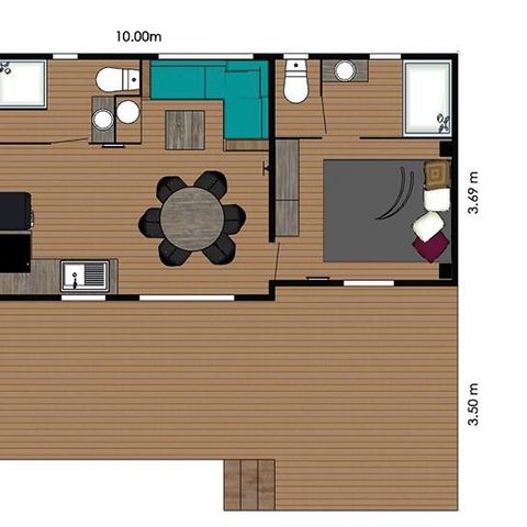 Chalet 6 personen - Manyara Eco-Lodge 40 m²
