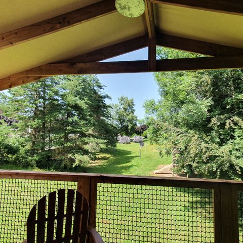 Chalet 5 personen - Eco-Lodge VIP 35m² met uitzicht op de speeltuin, 2 slaapkamers, 1 badkamer (beddengoed inbegrepen)