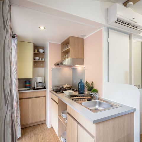 Stacaravan 6 personen - Mobile-home | Comfort | 3 Slaapkamers | 6 Pers. | Terras Lounge | Klimaat.