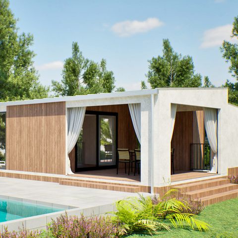 Villa 4 personen - Premium glamping villa aan het strand met privézwembad