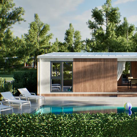 Villa 4 personen - Premium glamping villa aan het strand met privézwembad