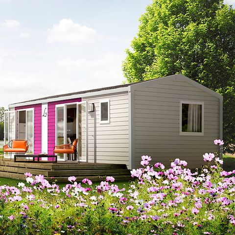 Stacaravan 4 personen - Bay 2 slaapkamers 4 bedden Half overdekt terras Airconditioning TV