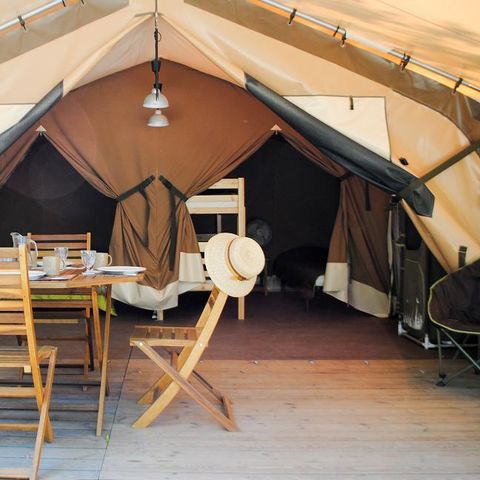 Glampingtent 5 personen - Bungalow Toilé 2 kamers 30m² (2-slaapkamerbungalow)