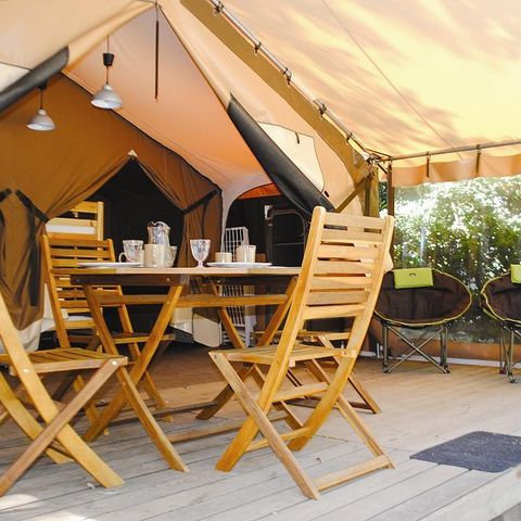 Glampingtent 5 personen - Bungalow Toilé 2 kamers 30m² (2-slaapkamerbungalow)