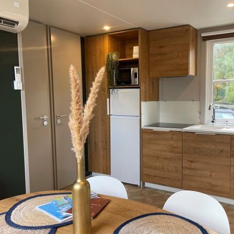 Stacaravan 4 personen - Créole 32 m² - 3 kamers - 2 slaapkamers - Privé jacuzzi - Airconditioning