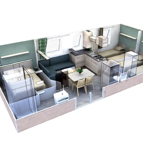 Stacaravan 6 personen - MH3 30 m²