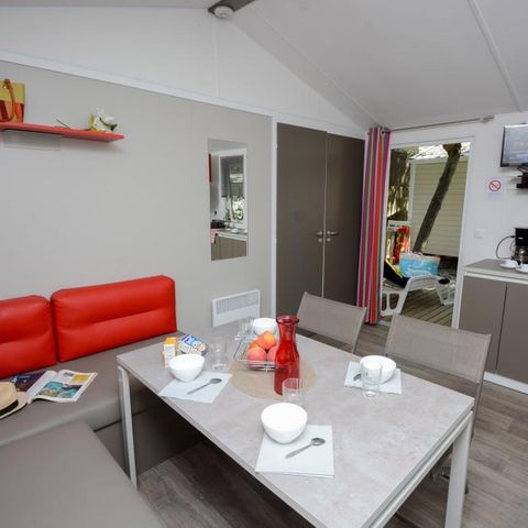 Stacaravan 5 personen - 2-slaapkamer stacaravan MIMOSA met airconditioning (29m²)