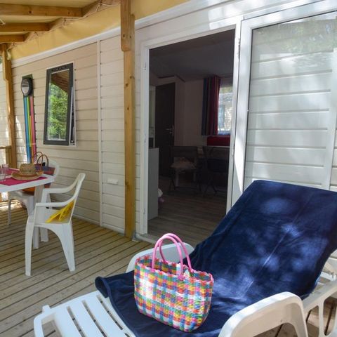 Stacaravan 5 personen - 2-slaapkamer stacaravan MIMOSA met airconditioning (29m²)