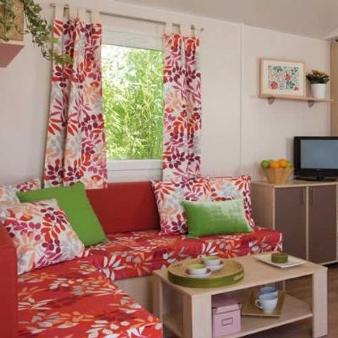 Stacaravan 5 personen - Ruime 2-slaapkamer Mobil AZUR (34m²) met airconditioning