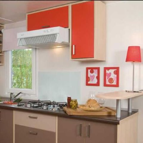 Stacaravan 5 personen - Ruime 2-slaapkamer Mobil AZUR (34m²) met airconditioning