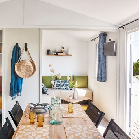 Stacaravan 5 personen - Stacaravan met 2 slaapkamers en airconditioning LAVANDE (27m²)