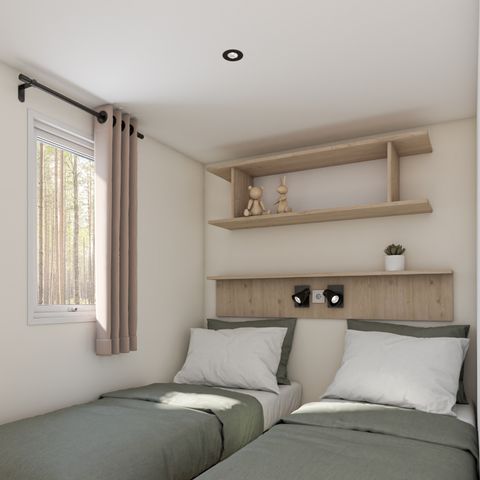 Stacaravan 5 personen - PHOENIX 2-slaapkamer stacaravan met airconditioning (33m²)