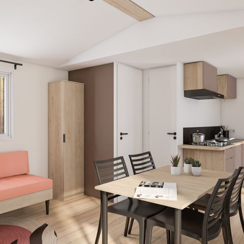 Stacaravan 5 personen - PHOENIX 2-slaapkamer stacaravan met airconditioning (33m²)