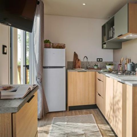 Stacaravan 5 personen - Stacaravan BAMBOO met 2 slaapkamers en airconditioning (33m²)