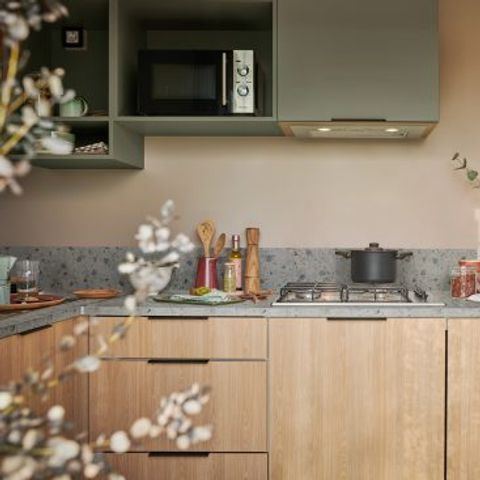 Stacaravan 5 personen - Stacaravan BAMBOO met 2 slaapkamers en airconditioning (33m²)