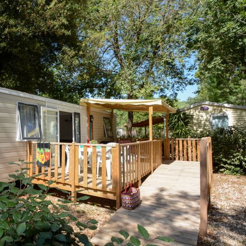 Stacaravan 5 personen - 2-slaapkamer stacaravan met airconditioning (34m²)