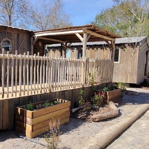 Stacaravan 4 personen - Eco-cabin 24m² - airconditioning - 2 kamers