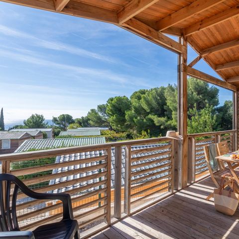 Chalet 5 personen - Chalet | Comfort | 2 Slaapkamers | 5 Pers | Verhoogd terras | Airconditioning | TV