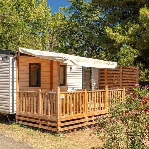 Stacaravan 4 personen - Mobile-home | Comfort | 2 Slaapkamers | 4 Pers. | Verhoogd terras | Airconditioning.