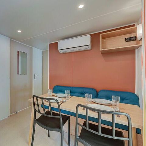 Stacaravan 4 personen - Mobile-home | Comfort | 2 Slaapkamers | 4 Pers. | Verhoogd terras | Airconditioning.