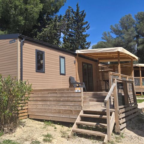 Stacaravan 6 personen - Mobile-home | Premium | 3 slaapkamers | 6 pers | Verhoogd terras | Airconditioning | TV