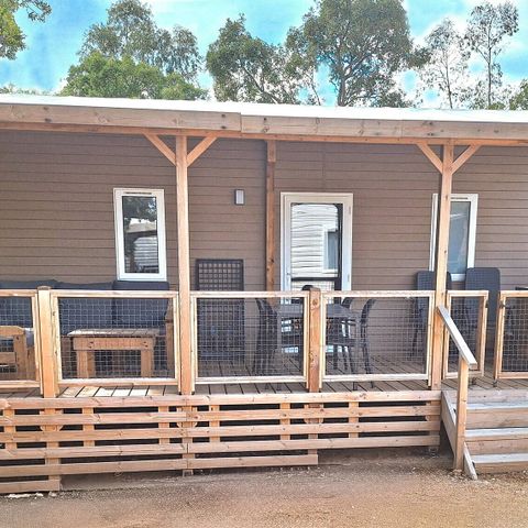 Stacaravan 8 personen - Mobile-home | Premium | 4 slaapkamers | 8 pers. | Terras Lounge | Buitenkeuken | 2 badkamers | Airconditioning.
