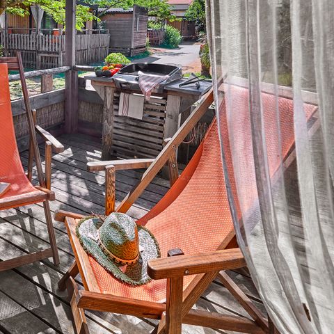 Stacaravan 6 personen - Lodge - 2 tot - Met airconditioning Plancha
